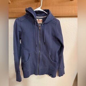 American Giant Navy Blue Zip-Up Hoodie
